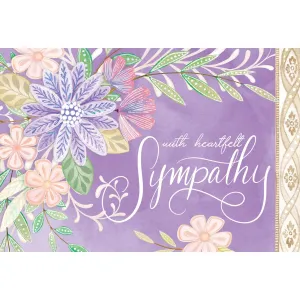 Patchwork with flowers Sympathy Card