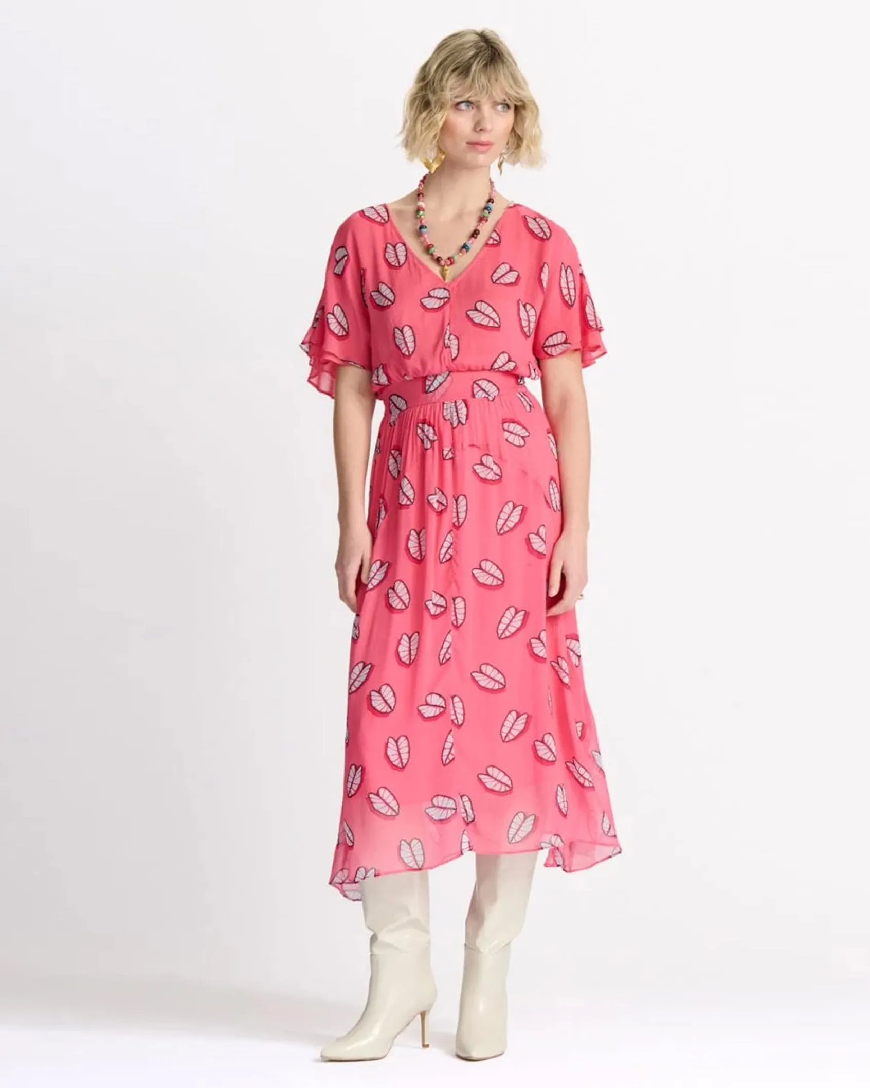 Pom Amsterdam Georgie Leaf It Dress