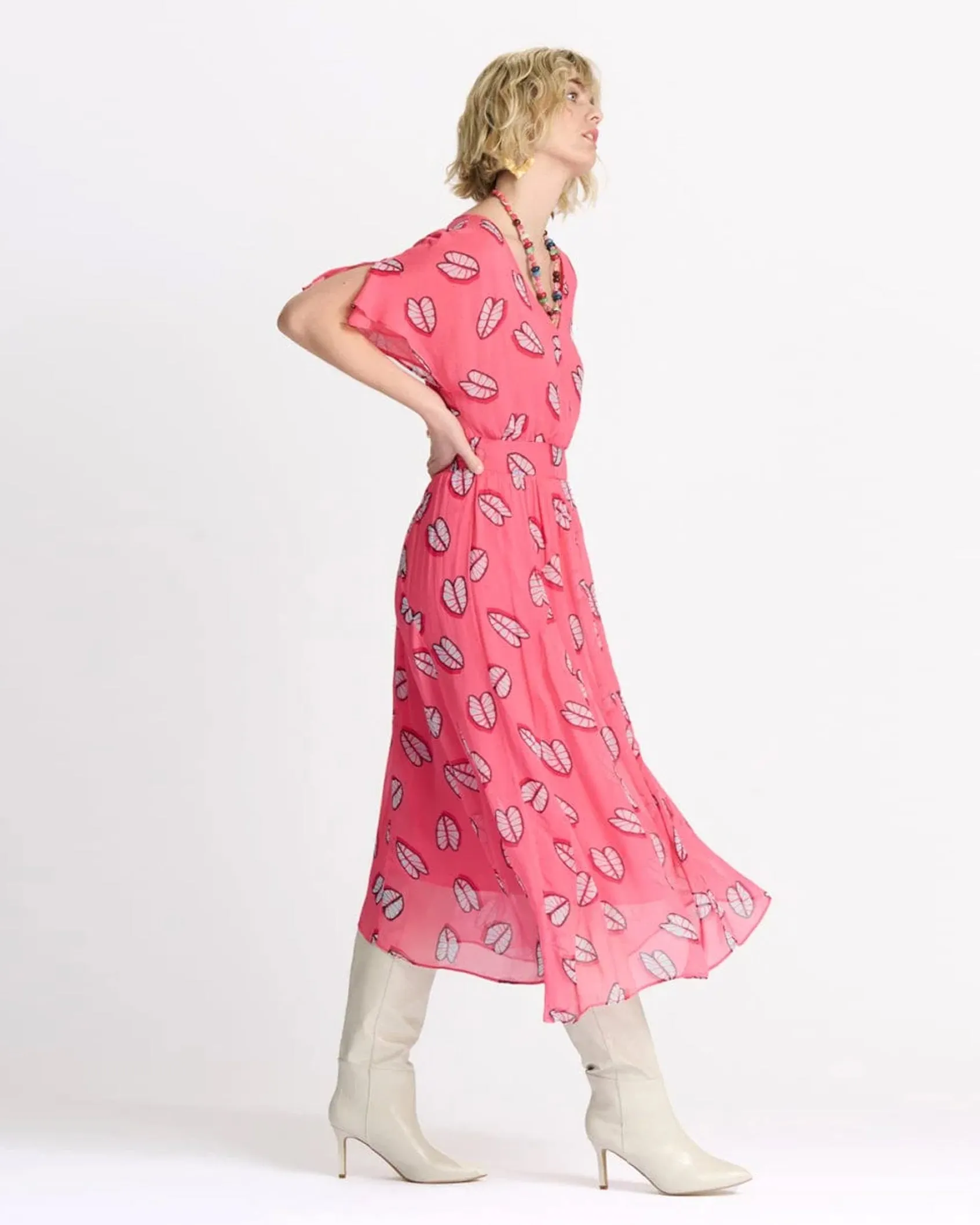 Pom Amsterdam Georgie Leaf It Dress