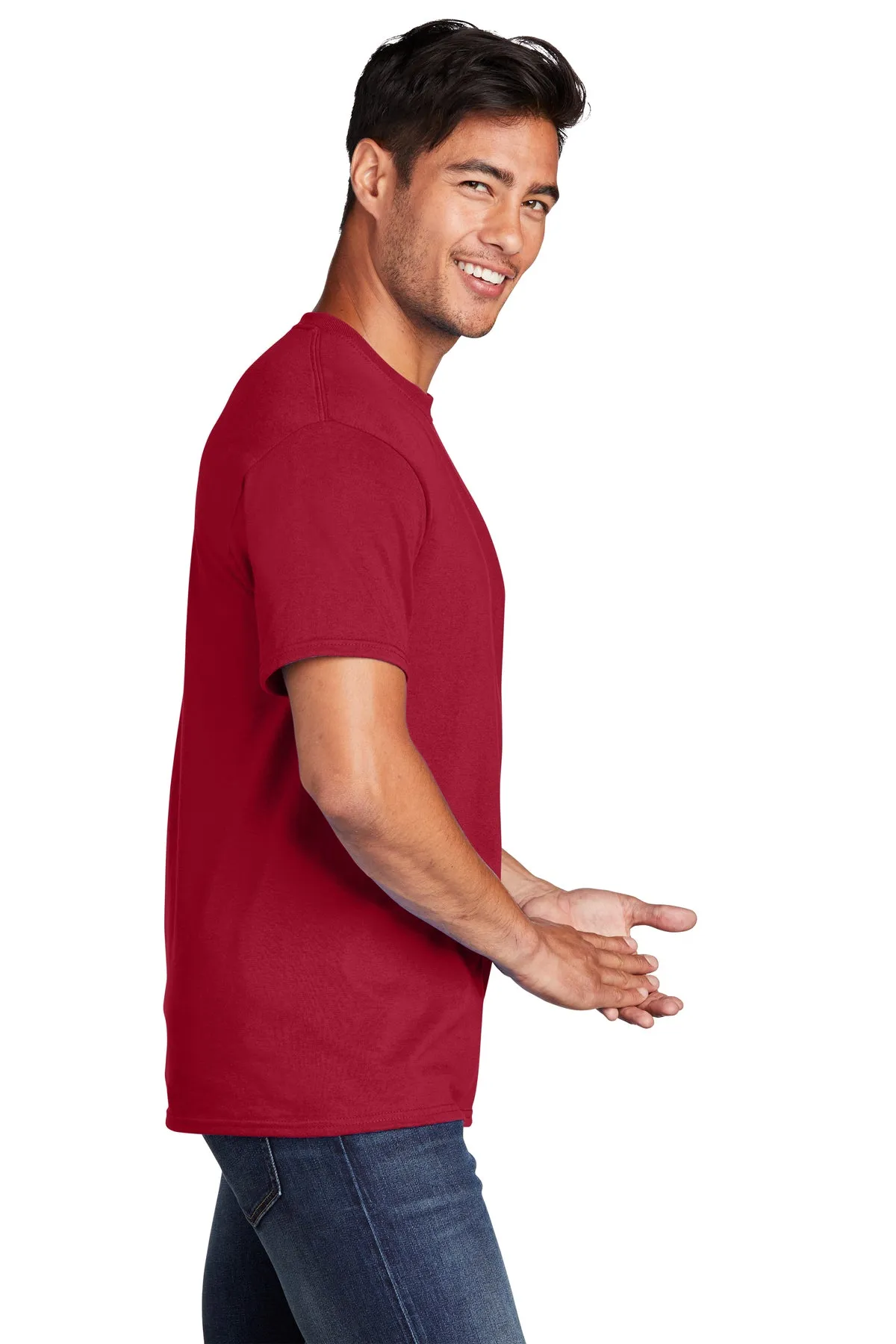 Port & Company Core Cotton Customized Tee's, Red