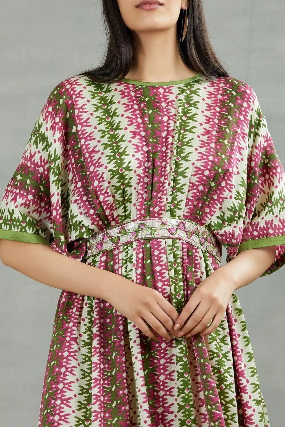 Printed Short Kaftan Dress