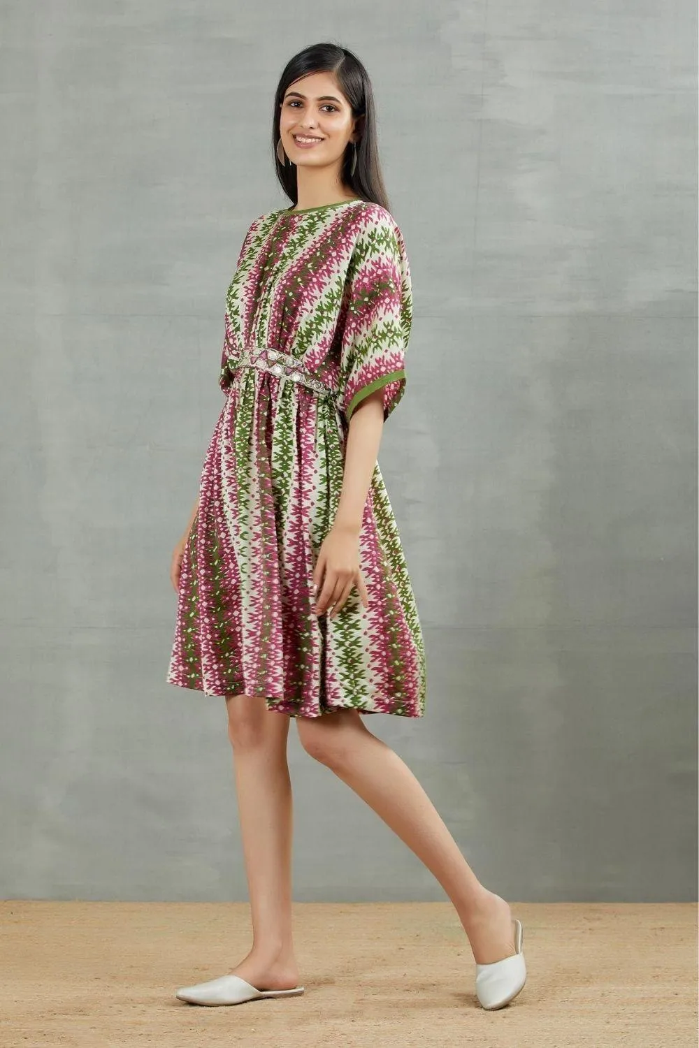 Printed Short Kaftan Dress