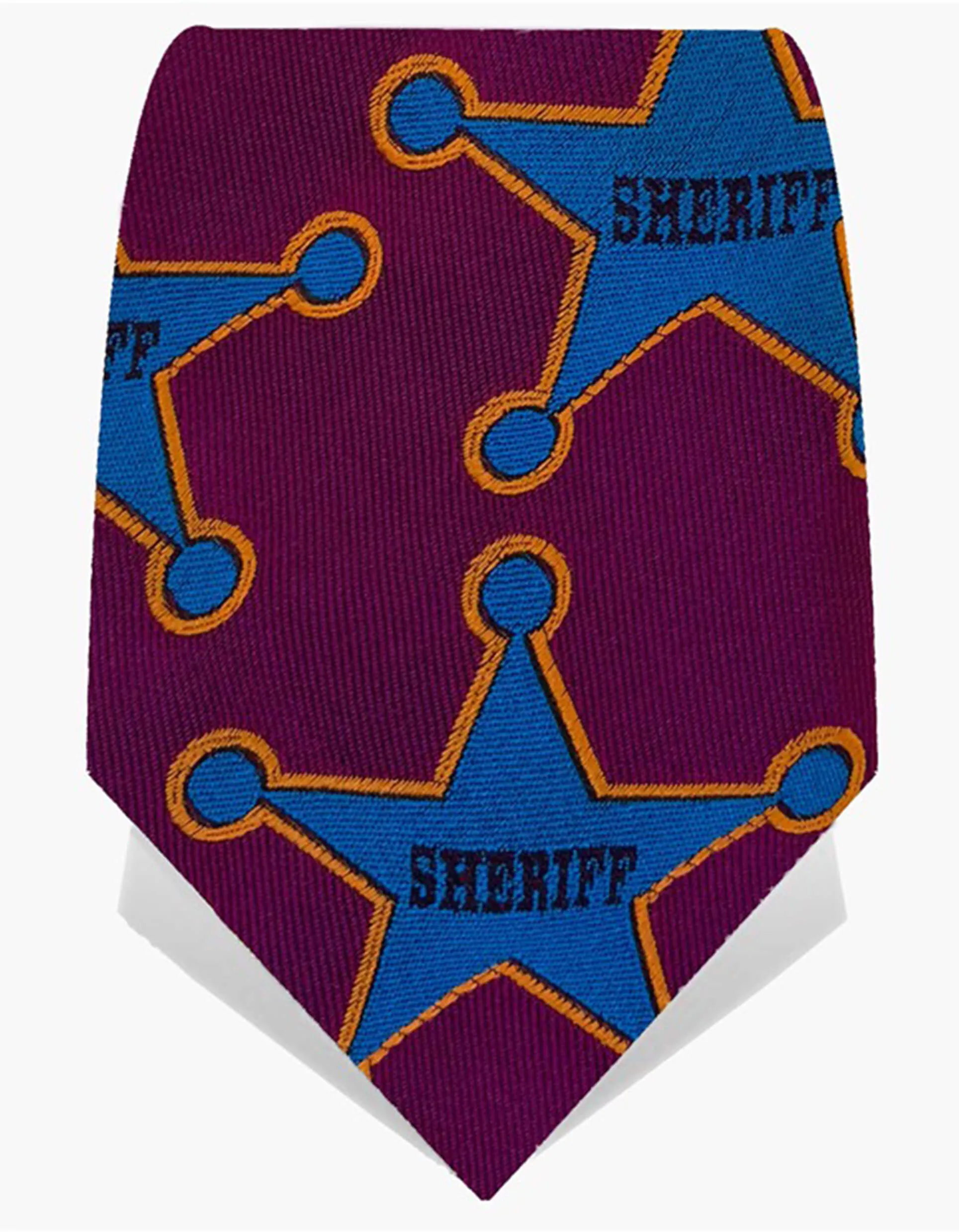 Purple & Blue Sheriff Tie