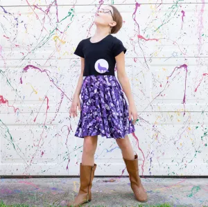 "Moonlight Call" Wolves Super Twirler Dress with Pockets