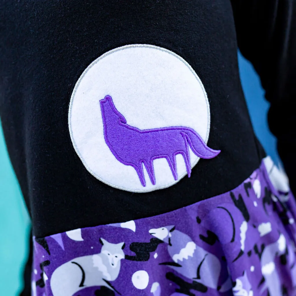 "Moonlight Call" Wolves Super Twirler Dress with Pockets