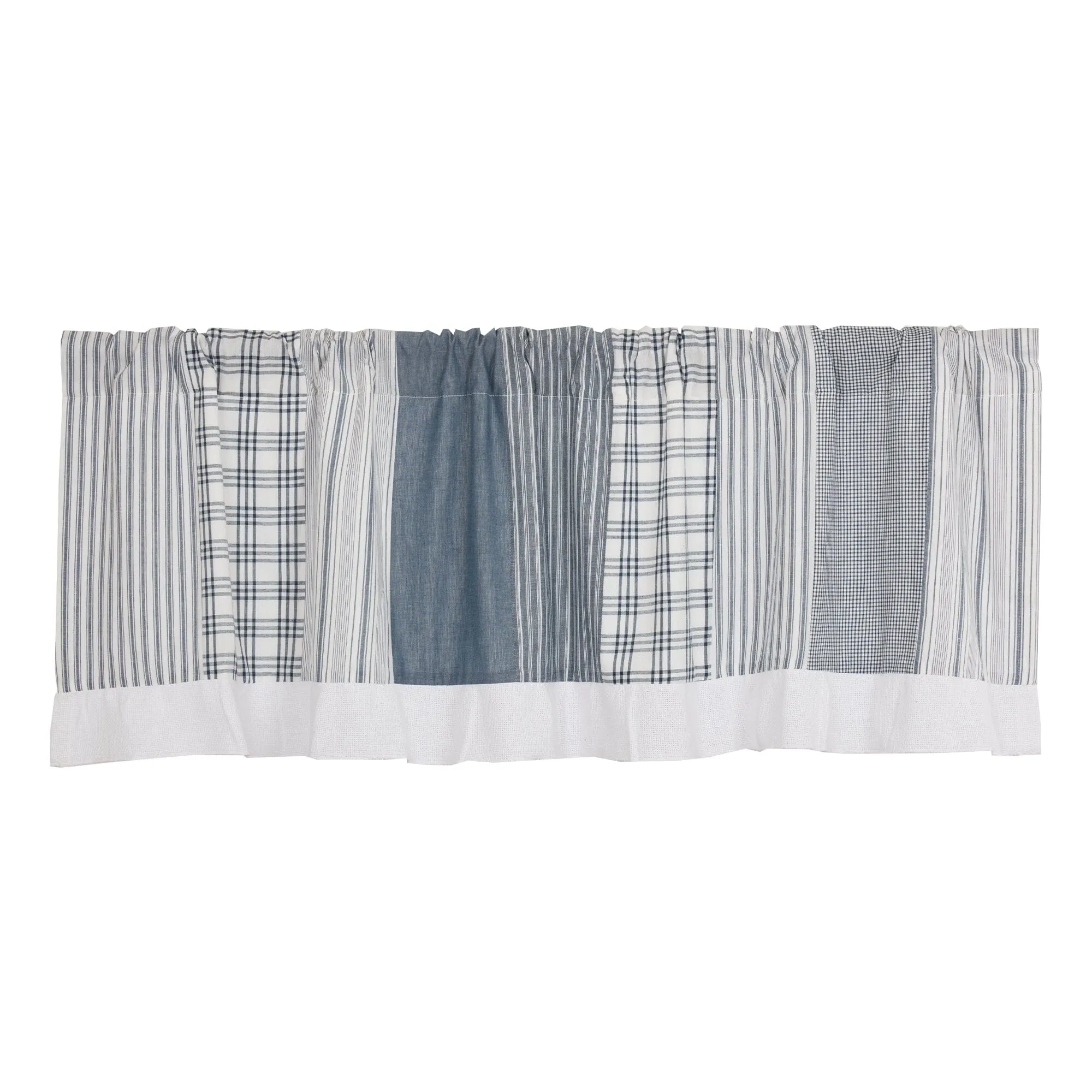 Sawyer Mill Blue Patchwork Lined Valance 72"