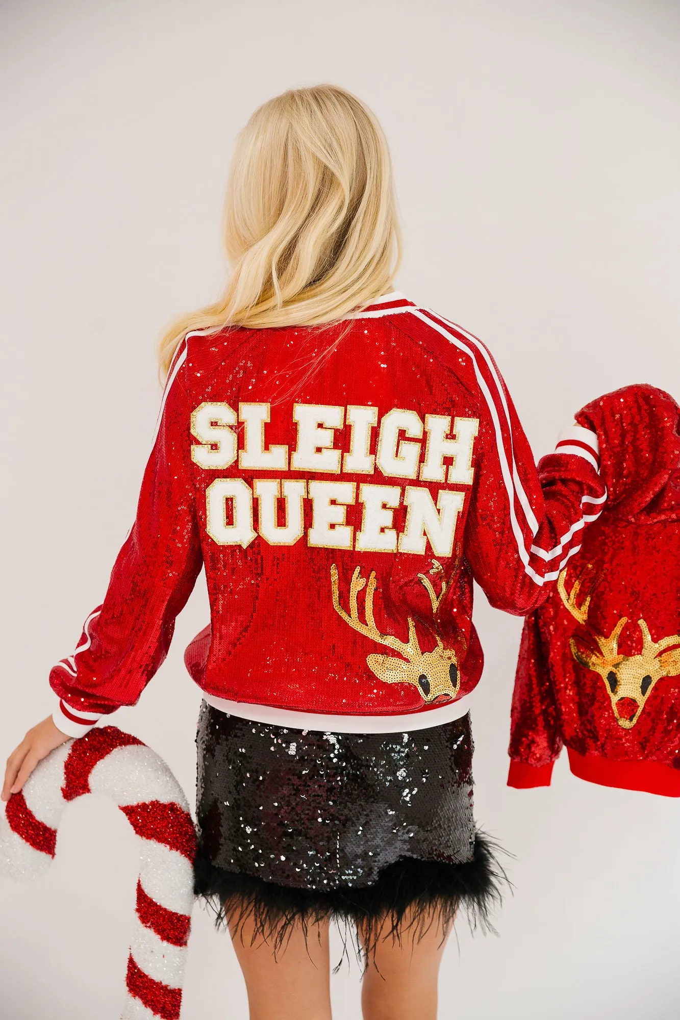 SLEIGH QUEEN RED SEQUIN JACKET