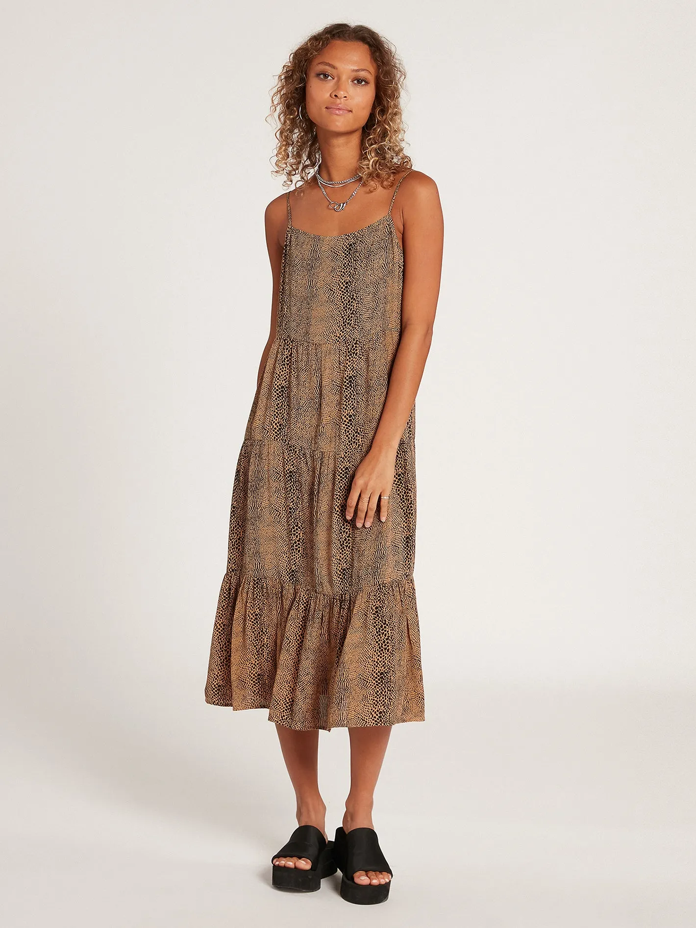 Snakedown Midi Dress - Animal Print