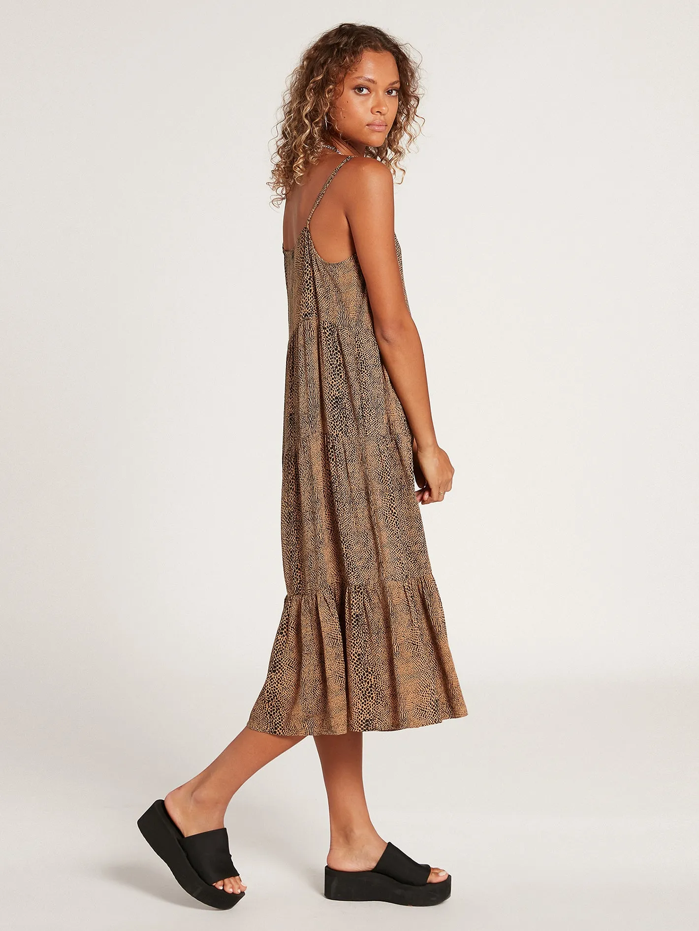 Snakedown Midi Dress - Animal Print