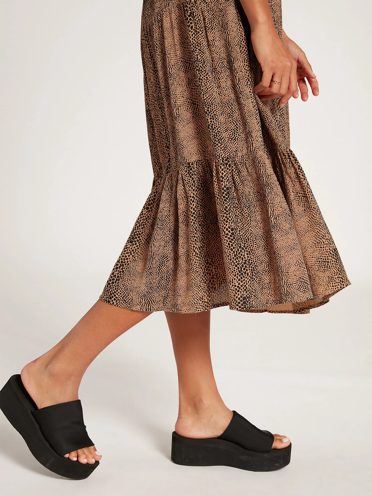 Snakedown Midi Dress - Animal Print