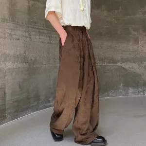 Summer New Man's Pants Three-dimensional Jacquard Design Broad Leg Straight Tube Trend Fashion Loose Trousers 9C5613