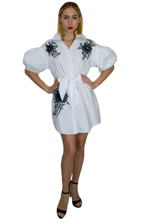 T1315 DRESS (WHT, BLK)