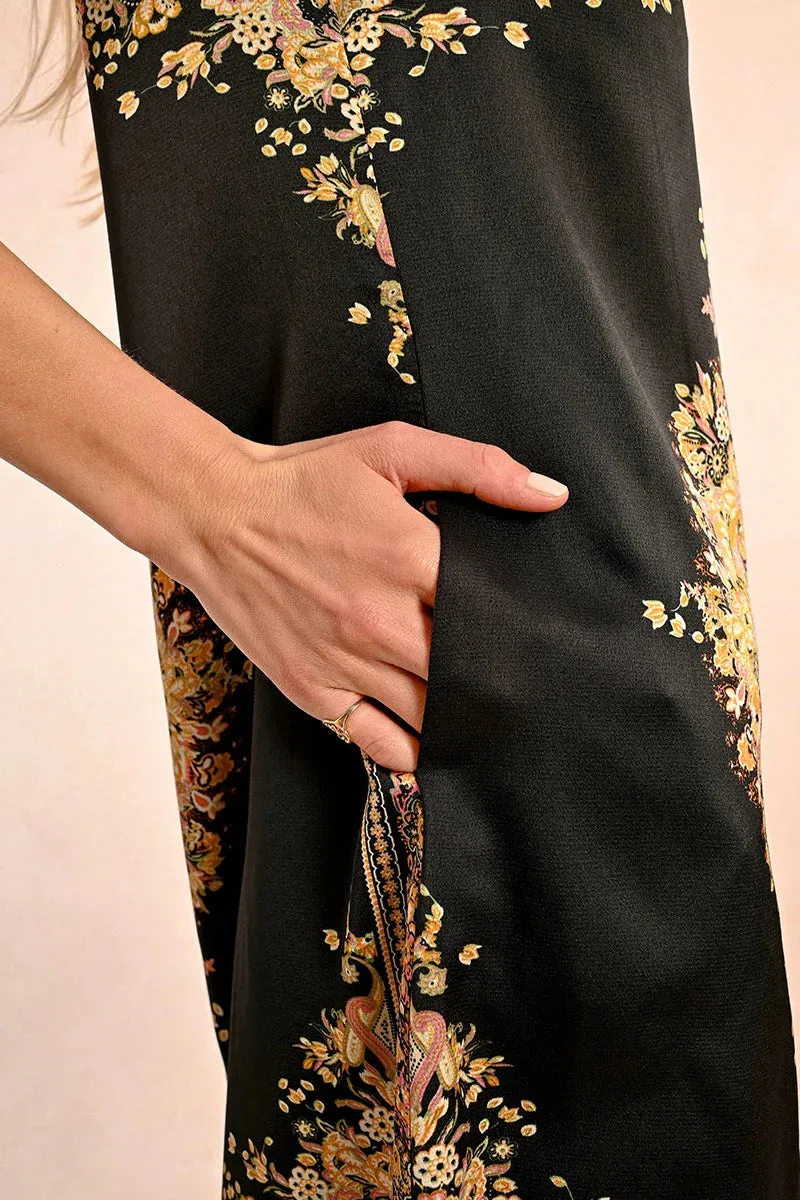 The Elizabeth Printed Satin Mini Dress