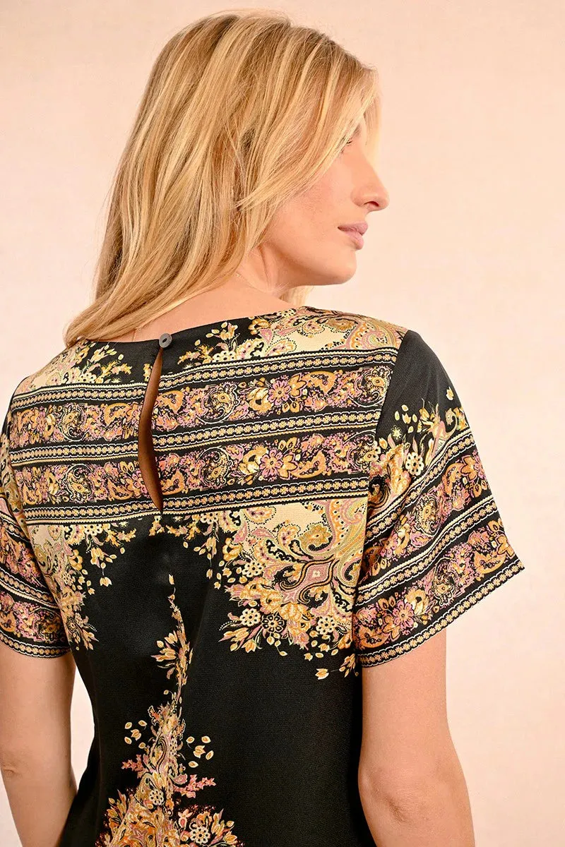 The Elizabeth Printed Satin Mini Dress