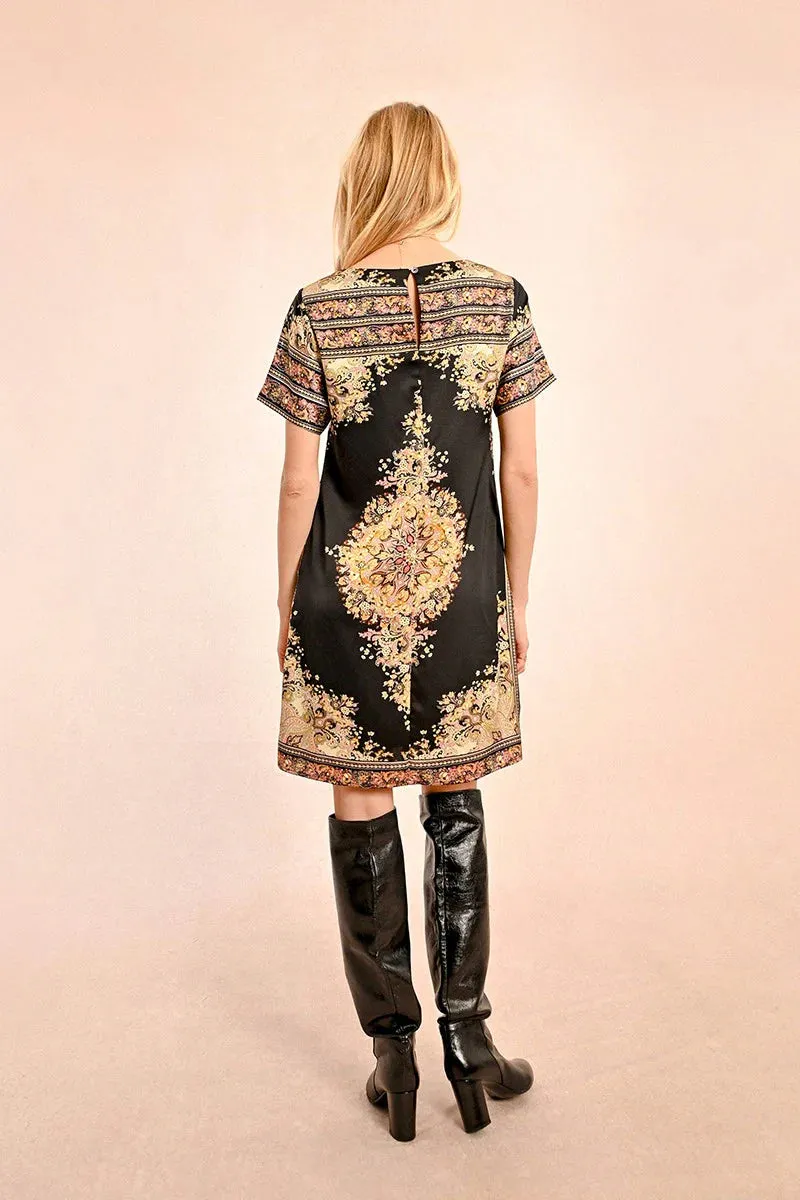 The Elizabeth Printed Satin Mini Dress