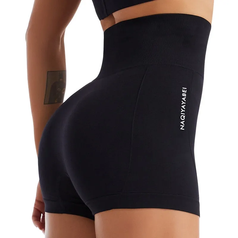 THUNSHION H208209 Seamless High Waist Sports Shorts Casual Women Workout Push Up Leggings Yoga Running Fitness Gym Slim Pants