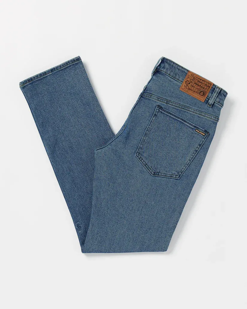 Volcom SOLVER MODERN FIT JEANS - WASHED BLUE